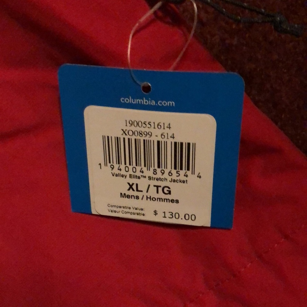 Brand new COLUMBIA OMNI-TECH RAIN JACKET - X-Large in red and burgundy - Picture 8 of 11